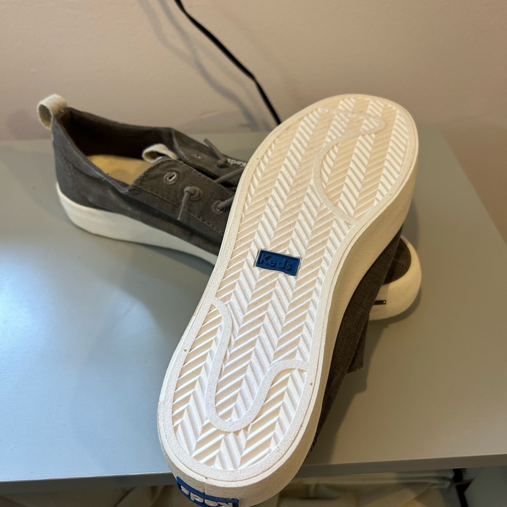 Keds Gray Canvas Sneakers Versatile Everyday Style- new - Picture 2 of 2